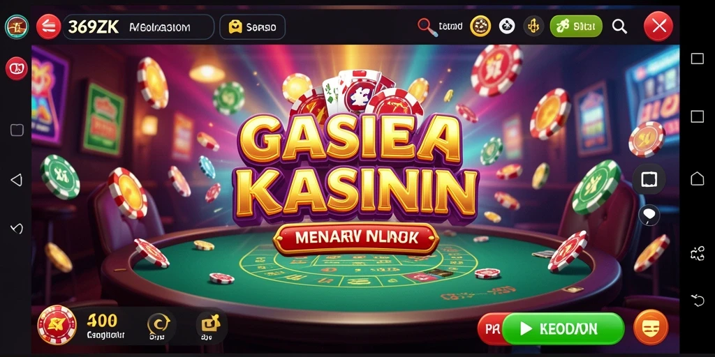Tampilan permainan kasino seru dalam 369ZK yang memukau.