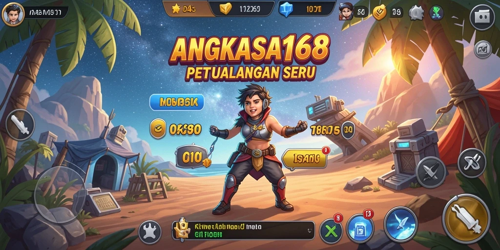 Tampilan gameplay ANGKASA168 dengan interaksi musik yang seru.
