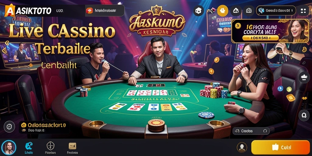 Gameplay menarik dari ASIKTOTO yang memperlihatkan dealer langsung dan suasana kasino.