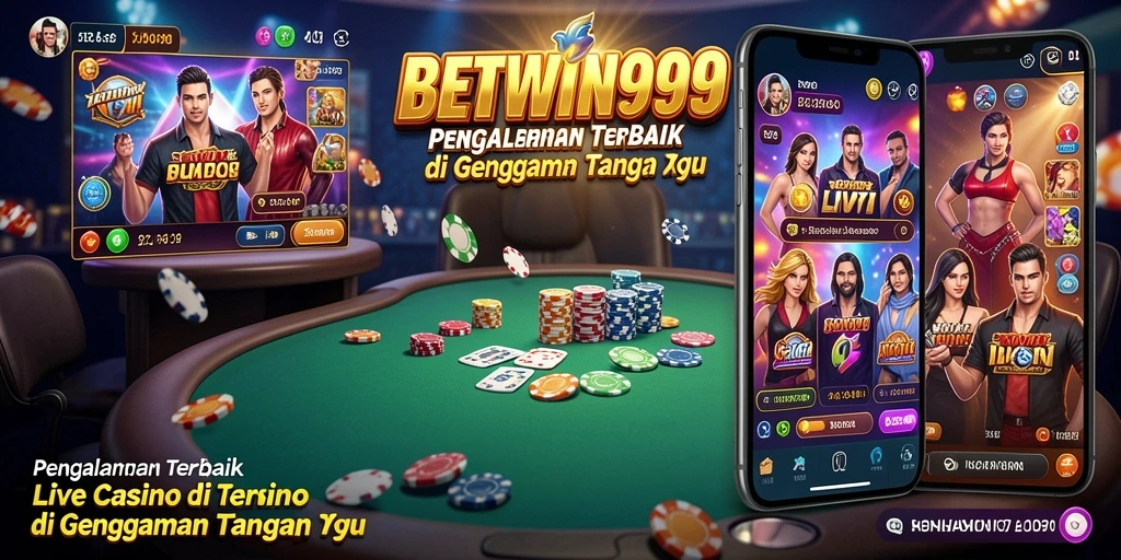 Screenshot utama BETWIN999 menampilkan gameplay Live Casino yang mendebarkan.