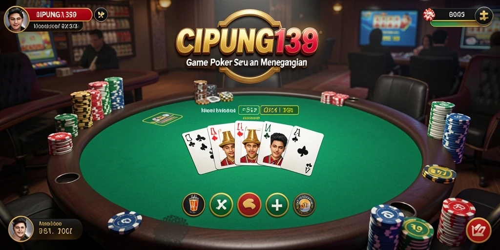 Tampilan gameplay Poker yang seru dan mendebarkan di CIPUNG138.