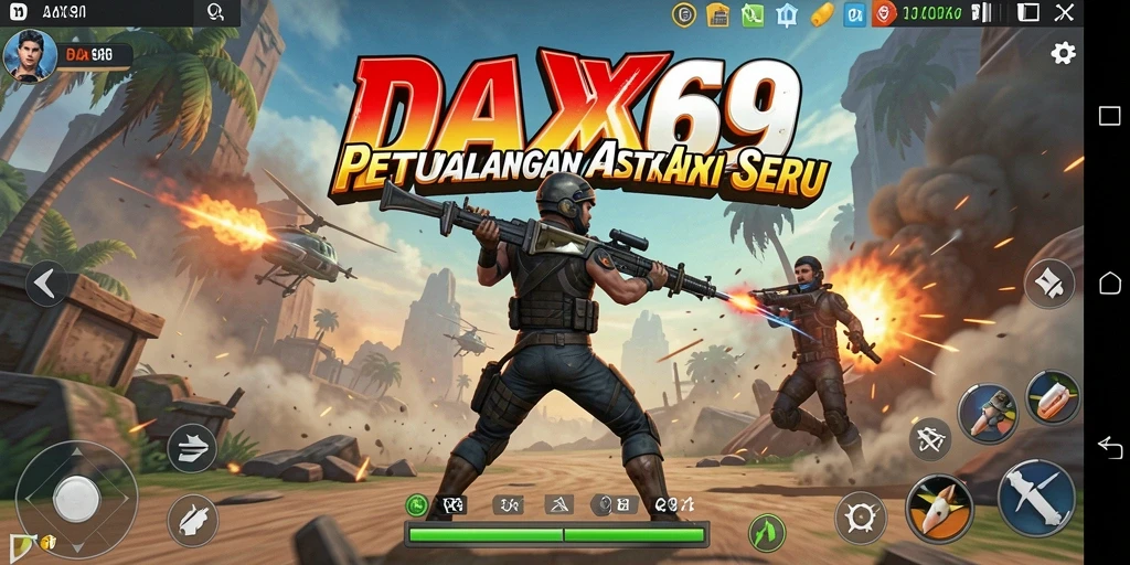 Screenshot DAX69 menampilkan aksi seru dengan pertempuran dinamis.