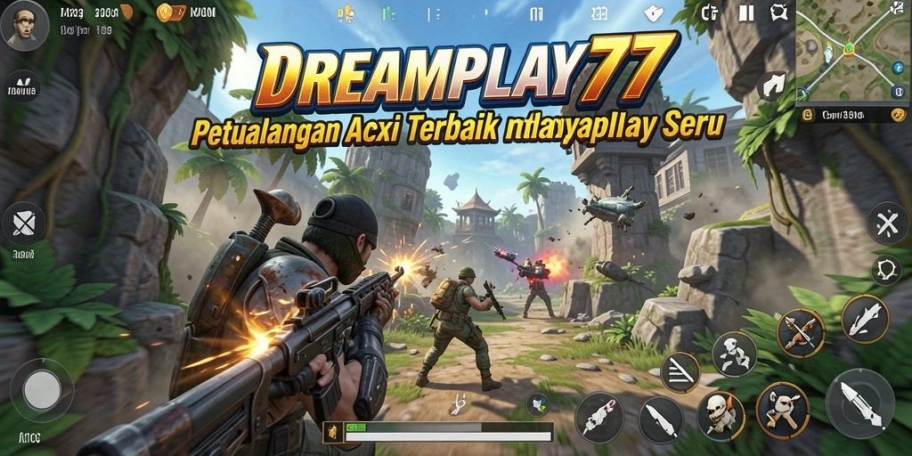 Screenshot utama <strong>DREAMPLAY77</strong> menampilkan aksi mendebarkan dan gameplay yang menantang.