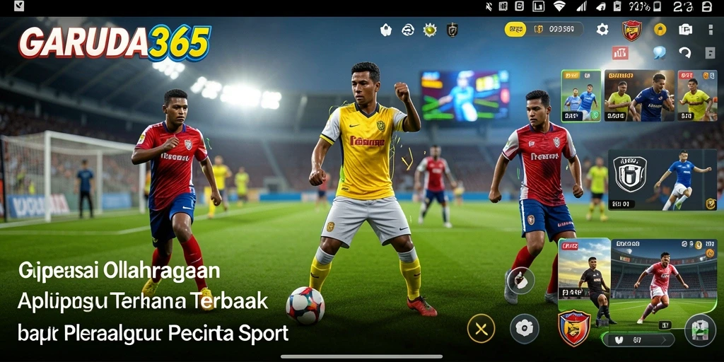 Screenshot GARUDA365 menampilkan aksi seru dalam permainan olahraga.