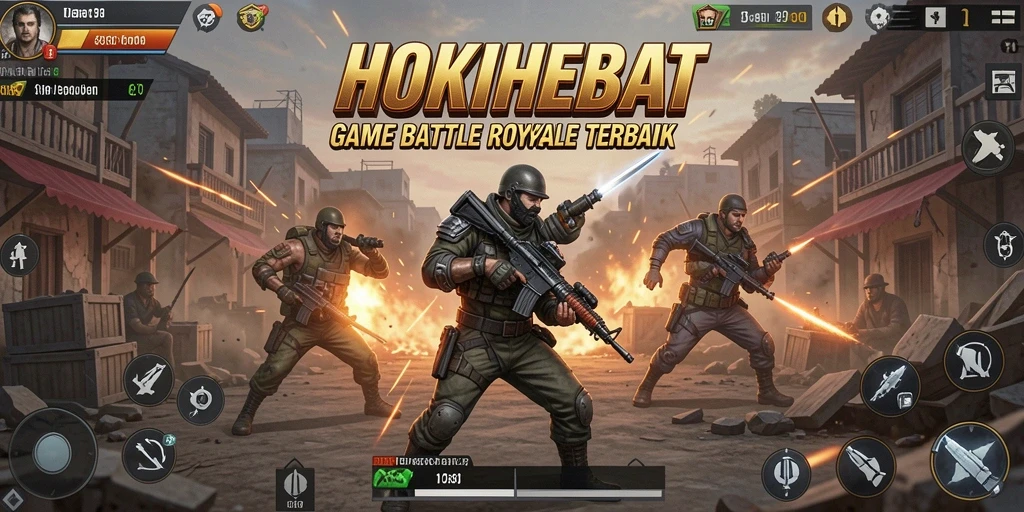Screenshot gameplay HOKIHEBAT menampilkan aksi pertarungan yang mendebarkan.