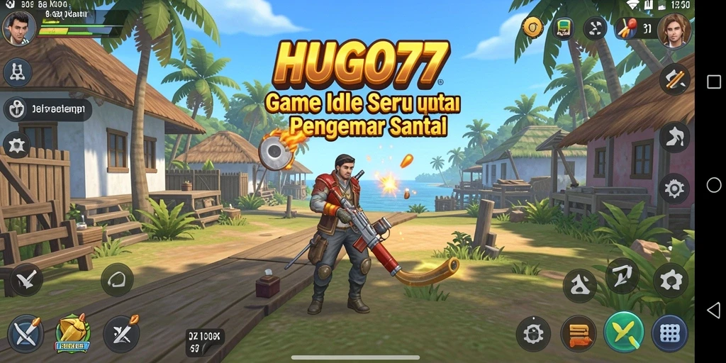 Tampilan gameplay HUGO77 yang menarik dan penuh warna.