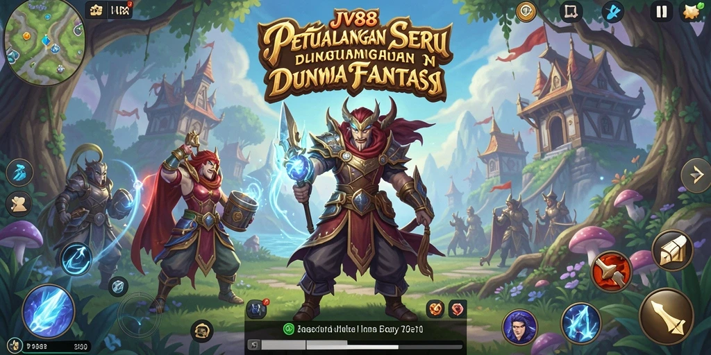 Screenshot gameplay JV88 menampilkan aksi seru dan karakter yang menawan.