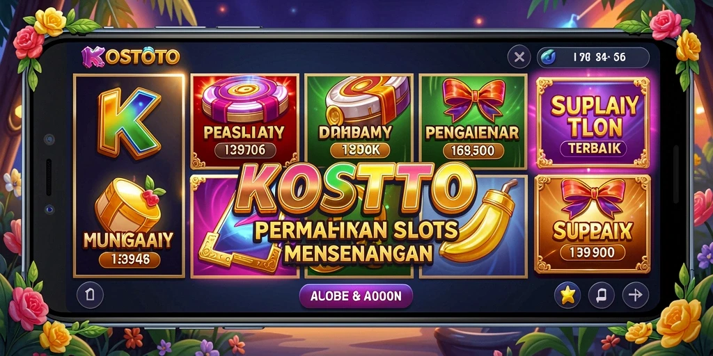 Tampilan gameplay KOSTOTO yang menawan dan seru saat bermain slot.