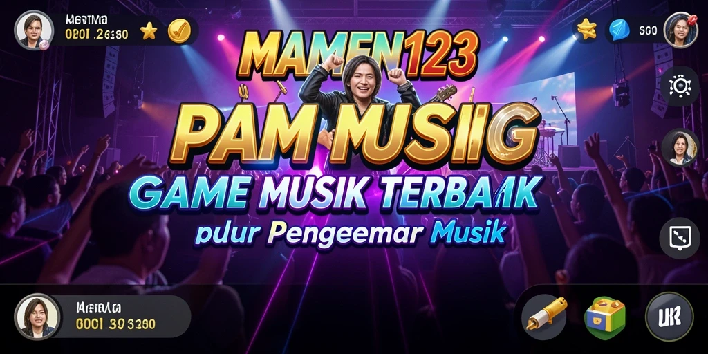 Screenshot gameplay MAMEN123 menampilkan tantangan musik yang seru.