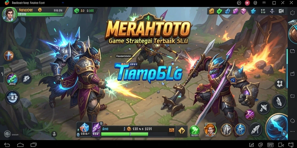 Tampilan gameplay menarik di dalam MERAHTOTO yang penuh strategi.