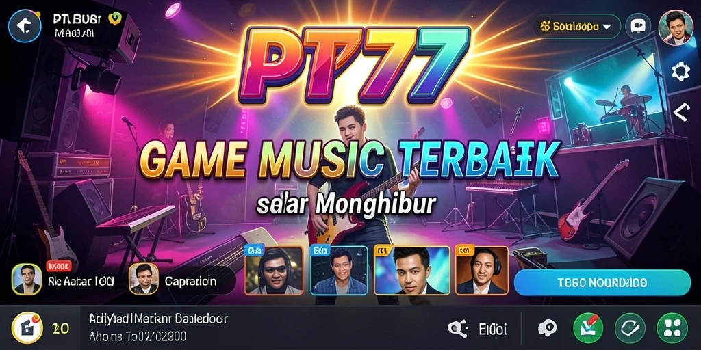 Gameplay PT777 yang penuh warna dengan nuansa musik.