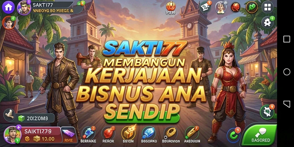 Tampilan gameplay SAKTI77 menampilkan berbagai elemen Tycoon yang interaktif.