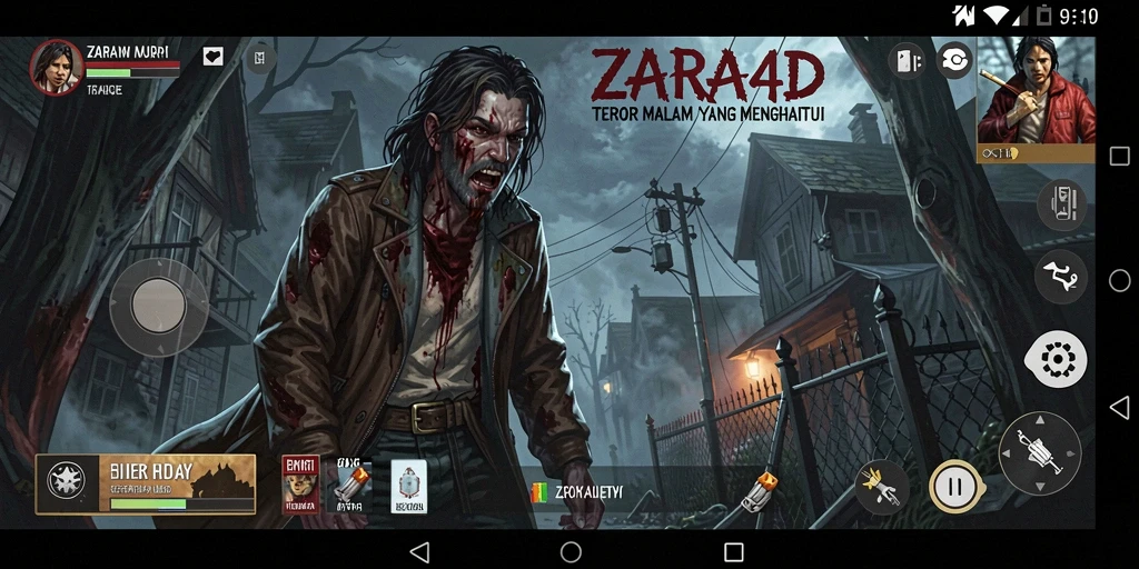 Tangkapan layar menampilkan suasana menyeramkan dari gameplay ZARA4D.
